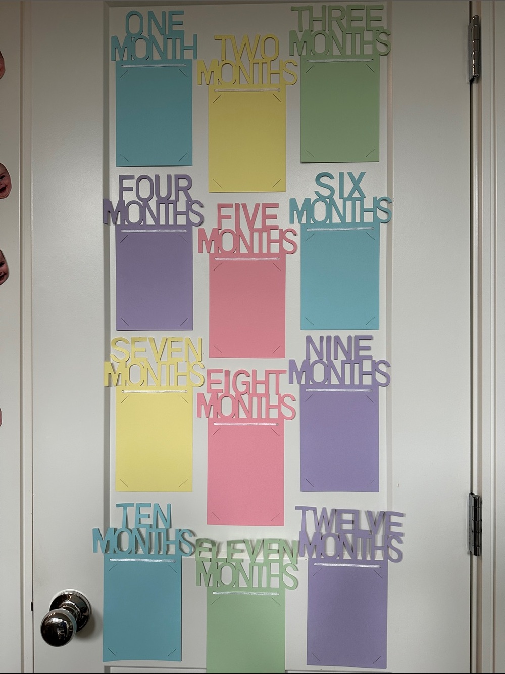 1st Birthday banner Colorful Monthly Milestone Photo Frame Set